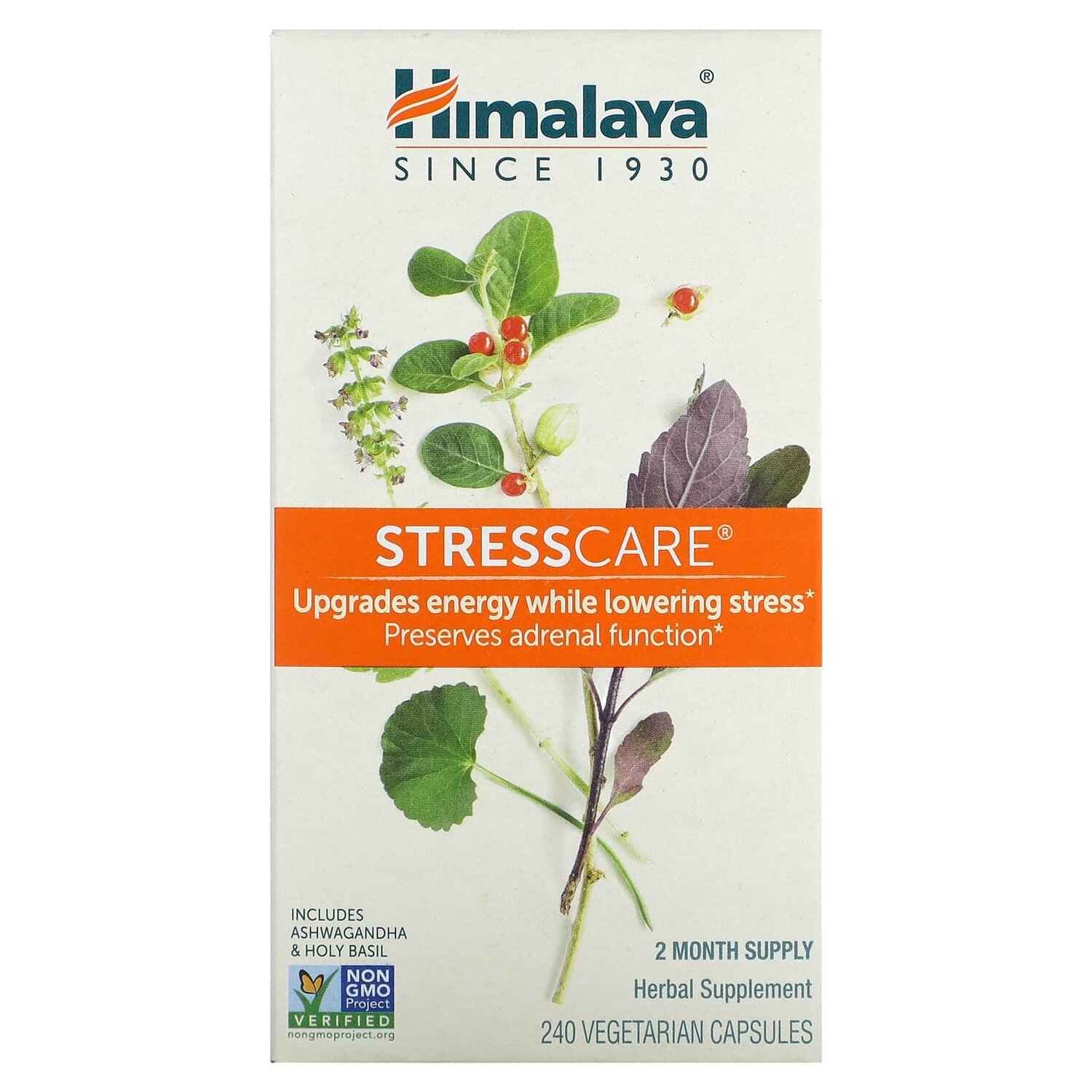 

StressCare, 240 вегетарианских капсул, Himalaya