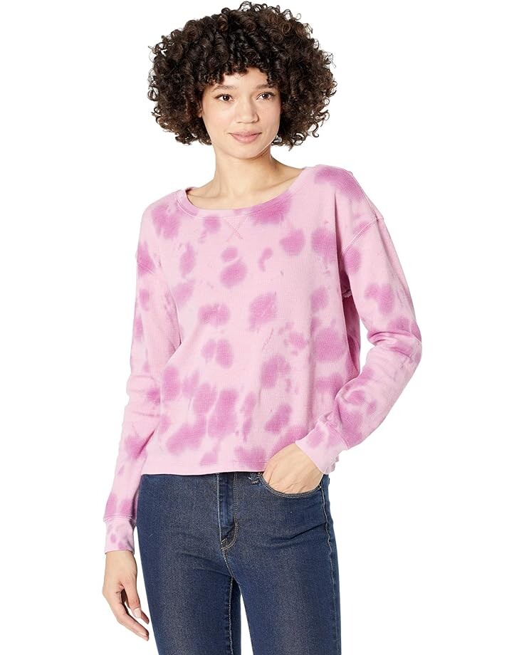 

Толстовка Splendid Cloud Tie-Dye Pullover, цвет Mauve