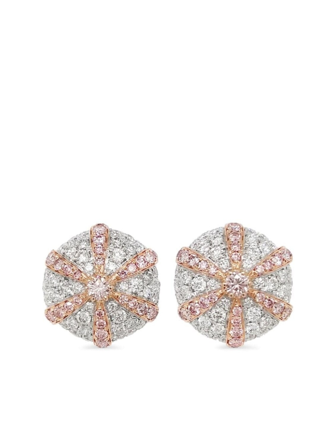 

Серьги с бриллиантами из розового золота 18 карат HYT Jewelry, серебряный
