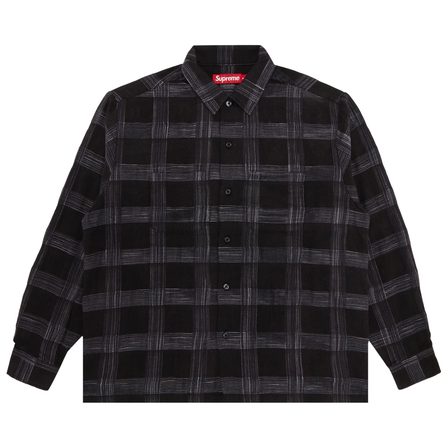 

Рубашка в тканую клетку Supreme, цвет Черный