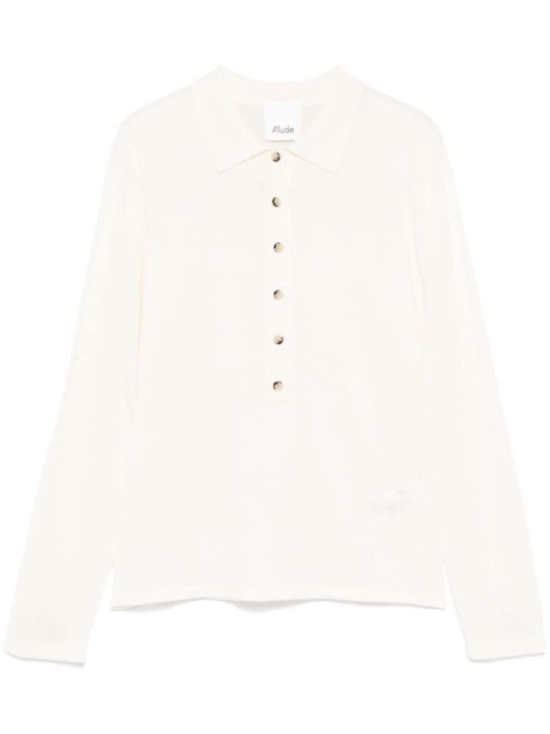 

Allude поло из тонкого трикотажа, нейтральный цвет