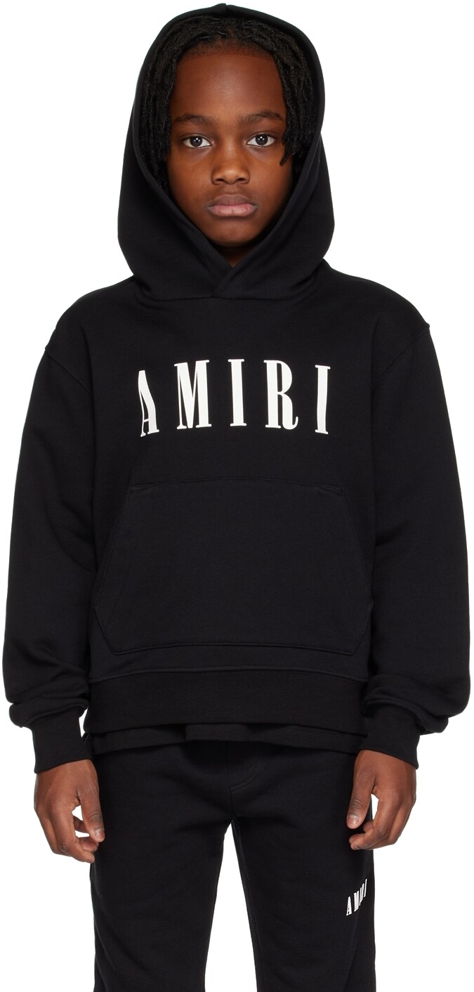 

Детская черная толстовка с капюшоном AMIRI