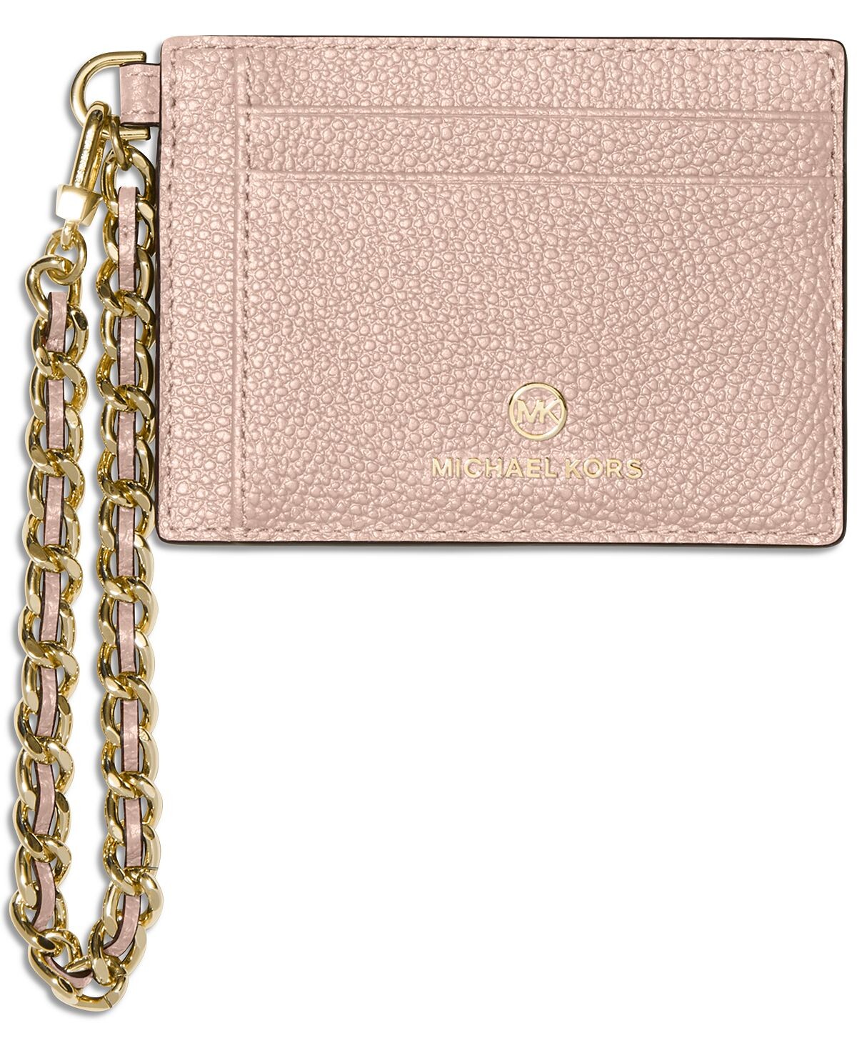 

Маленькая кожаная визитница с цепочкой jet set charm Michael Kors, розовый