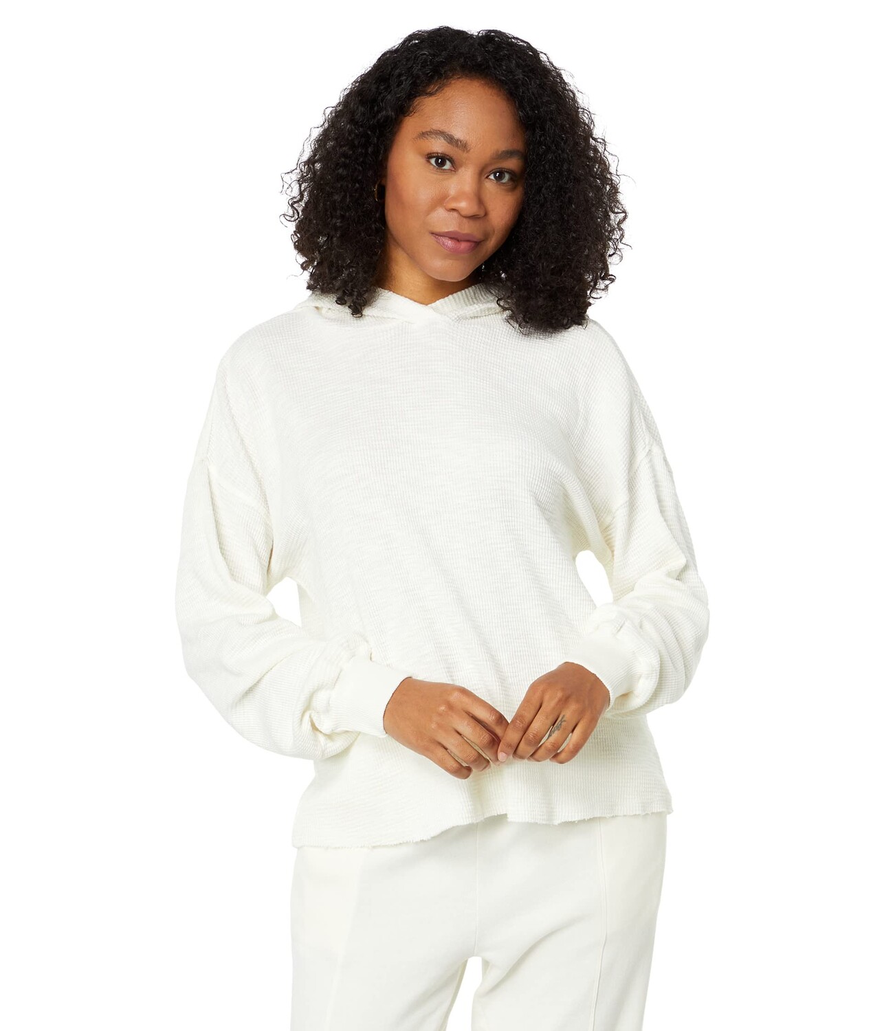 

Худи Mod-o-doc, Vintage Therma Slub Long Sleeve Cropped Hoodie, Серый