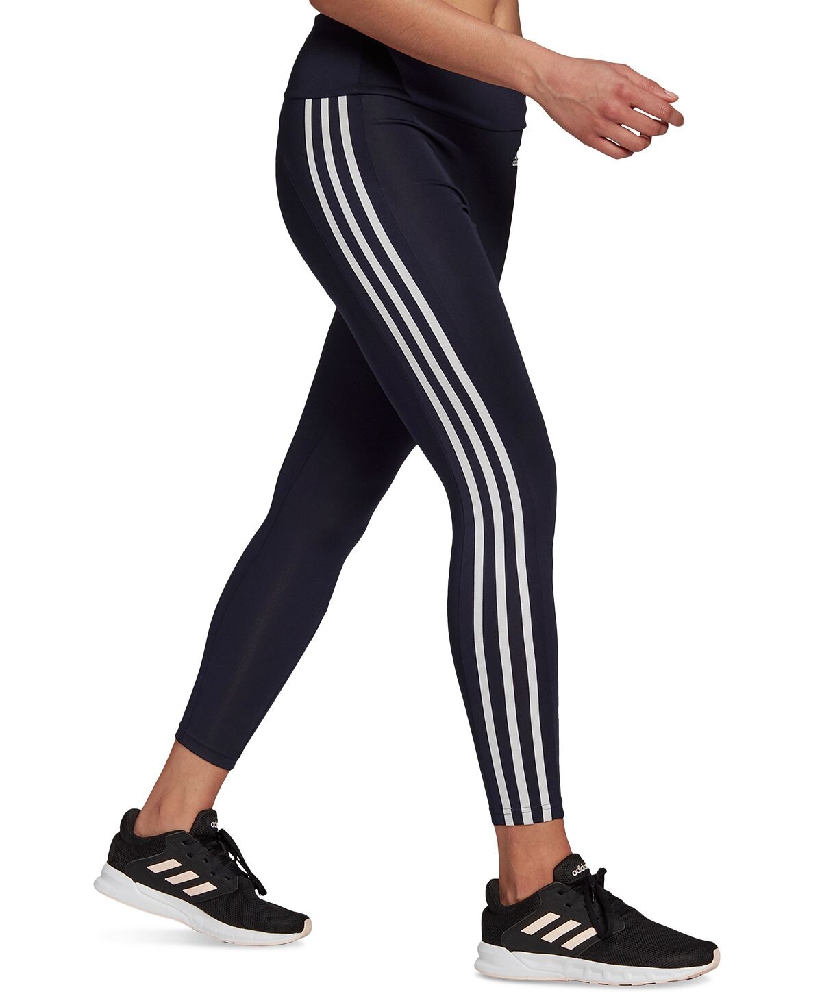 

Женские спортивные тайтсы с высокой посадкой и 3 полосками 7/8 adidas, синий