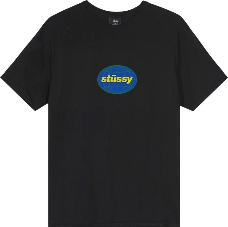 

Футболка Stussy Global Pigment Dyed Tee 'Black', черный