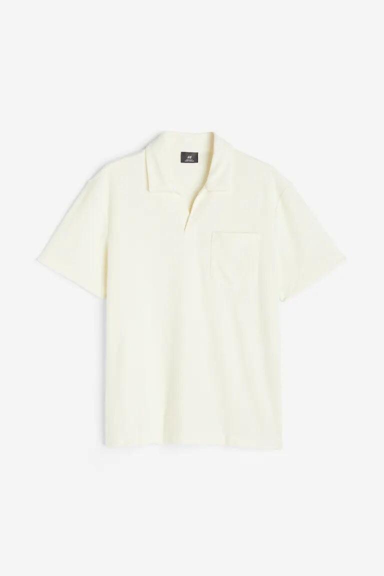 

Поло H&M Regular Fit Terry, светло-бежевый
