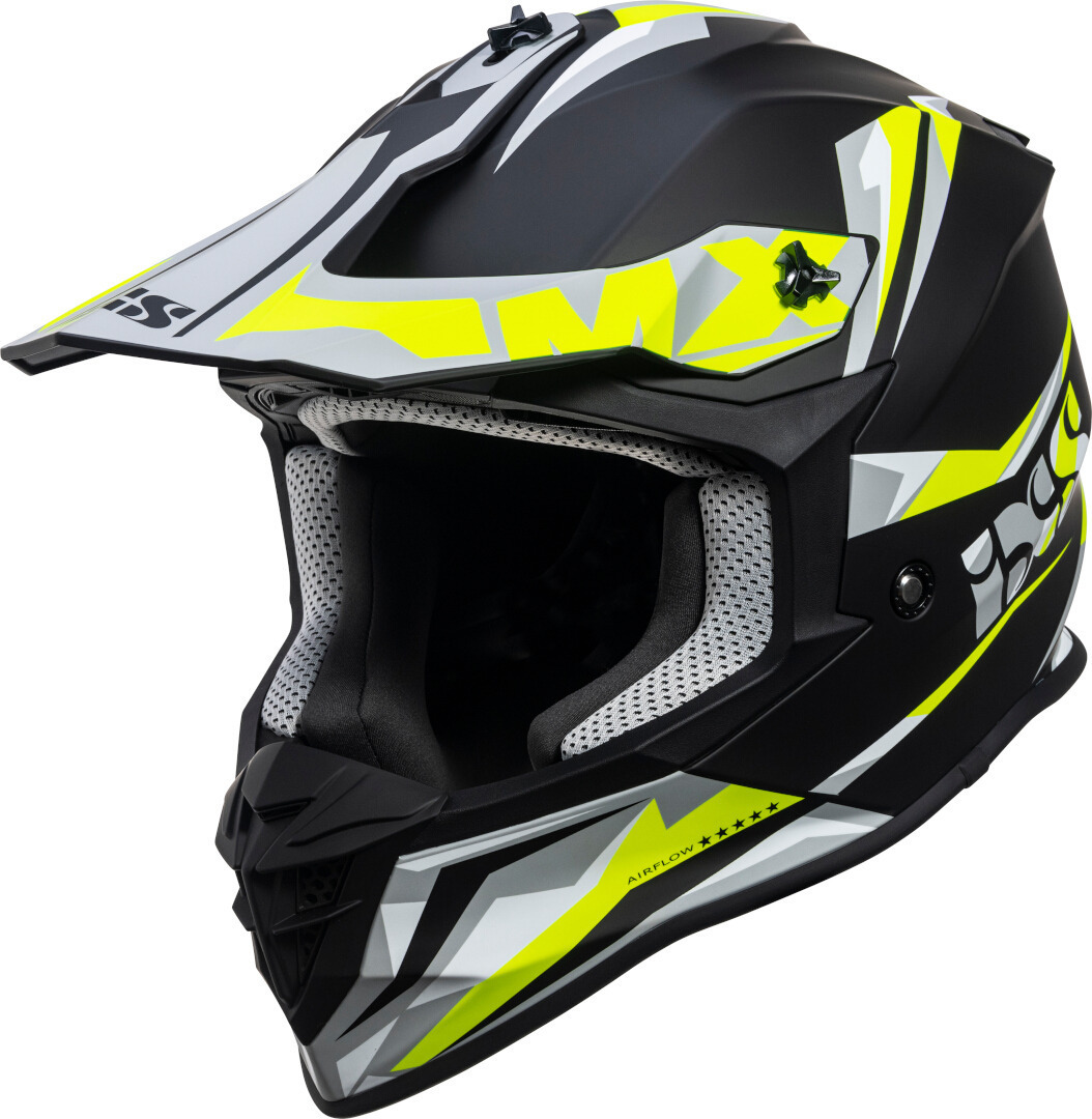 Шлем IXS 362 2.0 для мотокросса, черно-желтый шлем ixs 362 2 0 для мотокросса черно серо белый
