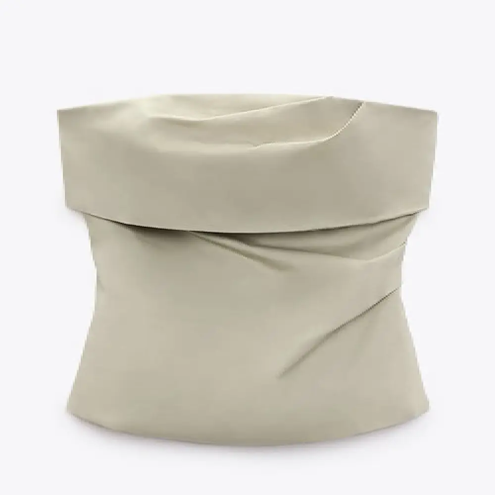 

Топ Zara Pleated, хаки