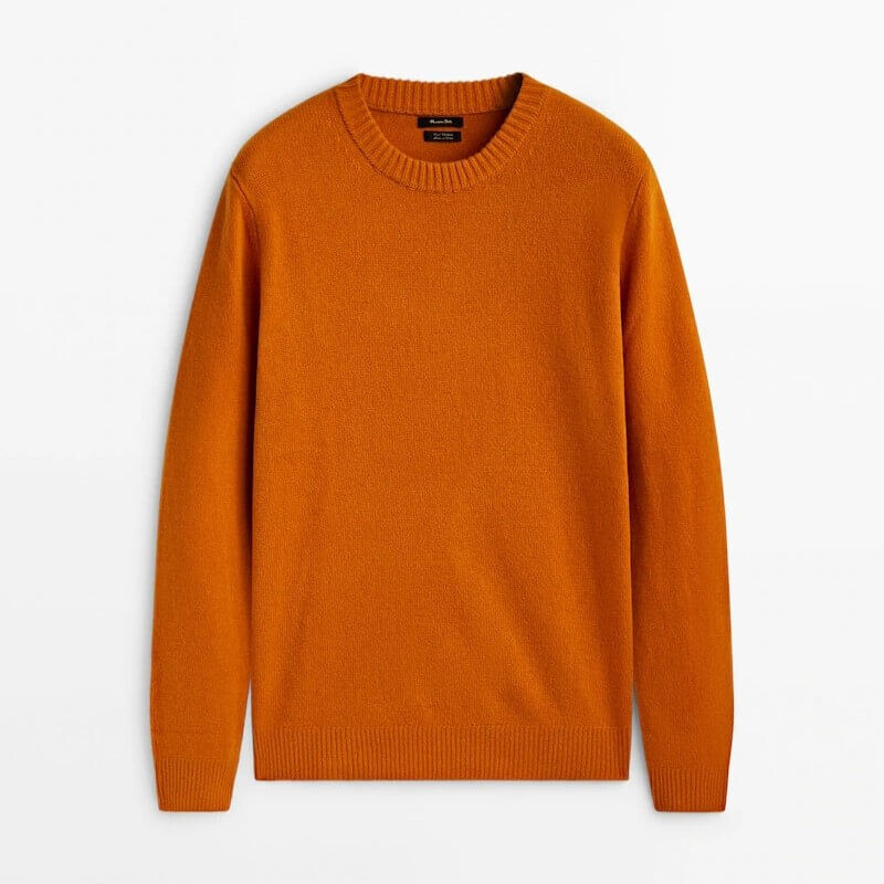

Свитер Massimo Dutti Wool And Cashmere Blend, оранжевый