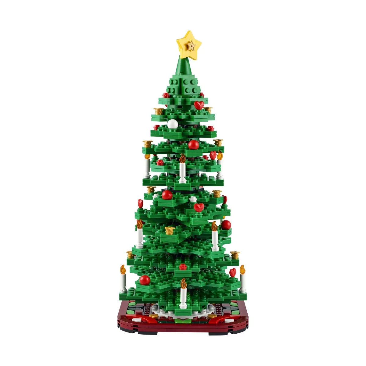 юбка для рождественской елки праздничный реквизит украшение для рождественской елки складной фартук для рождественской елки со снежинка Конструктор Lego Christmas Tree 40573, 784 детали