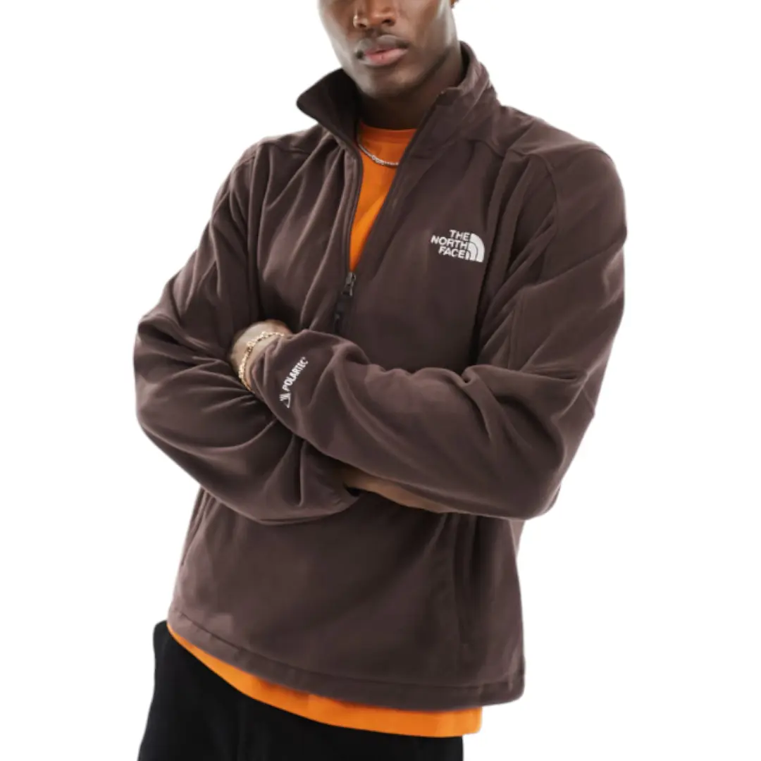 

Свитшот The North Face Polartec 100 1/4 Zip Fleece, коричневый