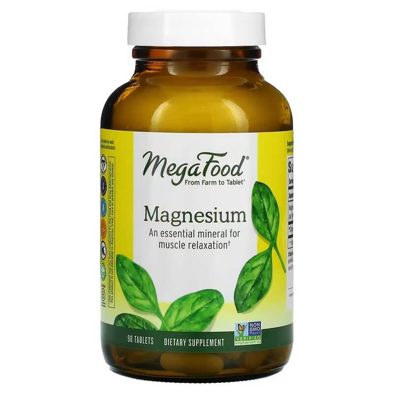 Магний MegaFood Magnesium, 90 таблеток хелатный магний carlson chelated magnesium 200 mg 180 таблеток