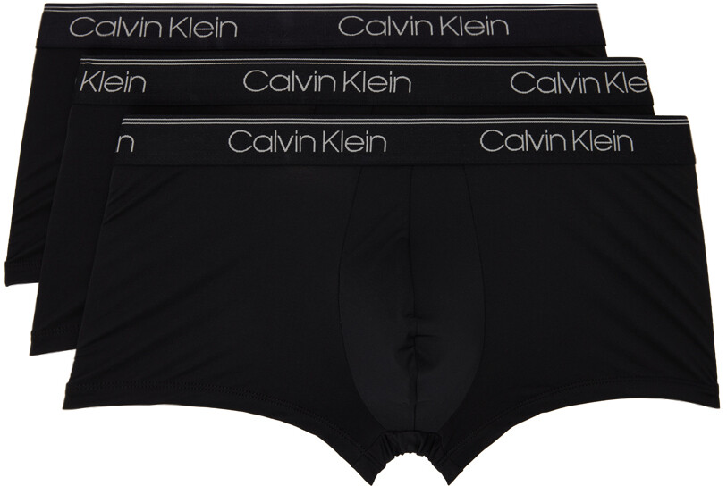 

Набор из трех черных трусов-боксеров Micro Calvin Klein Underwear