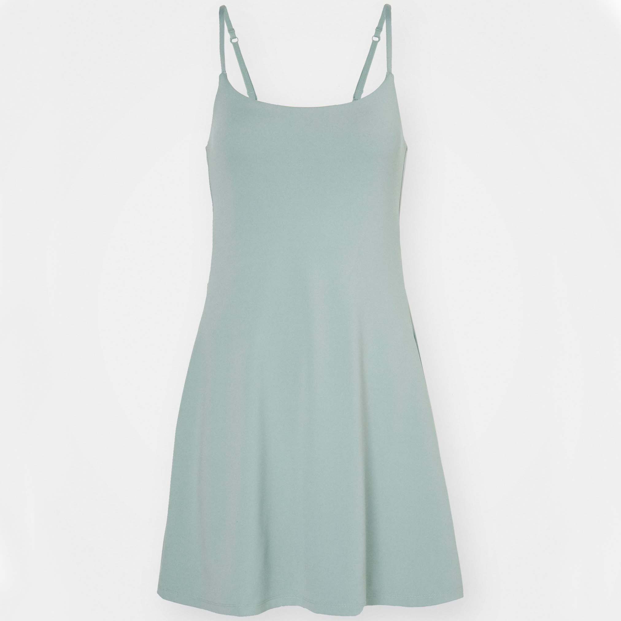 Платье Girlfriend Collective Float Juliet Strappy Jersey, серо-зеленый цена и фото