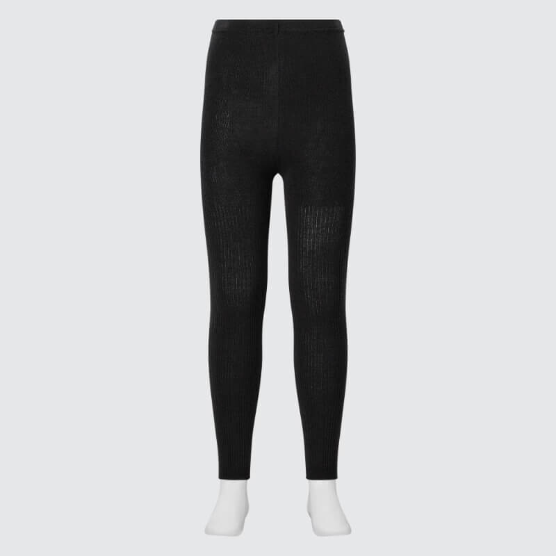 

Леггинсы Uniqlo Girls Heattech Ribbed Thermal, черный