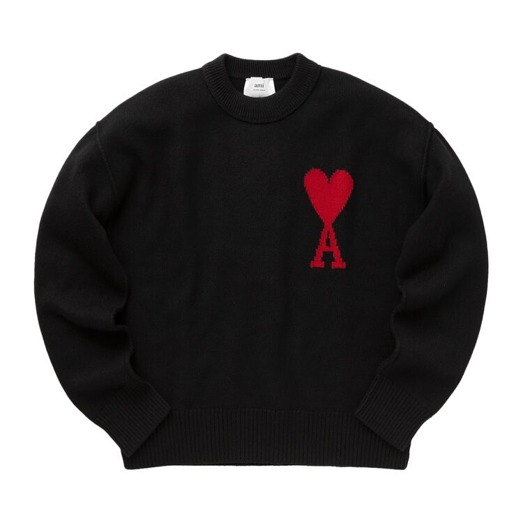 

Свитер Ami 'Black/Red', черный