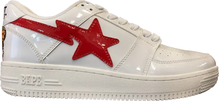 

Кроссовки Bapesta Low White Red, белый