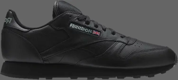 

Кроссовки кожаные Reebok Classic Leather, черно-серый, Черный
