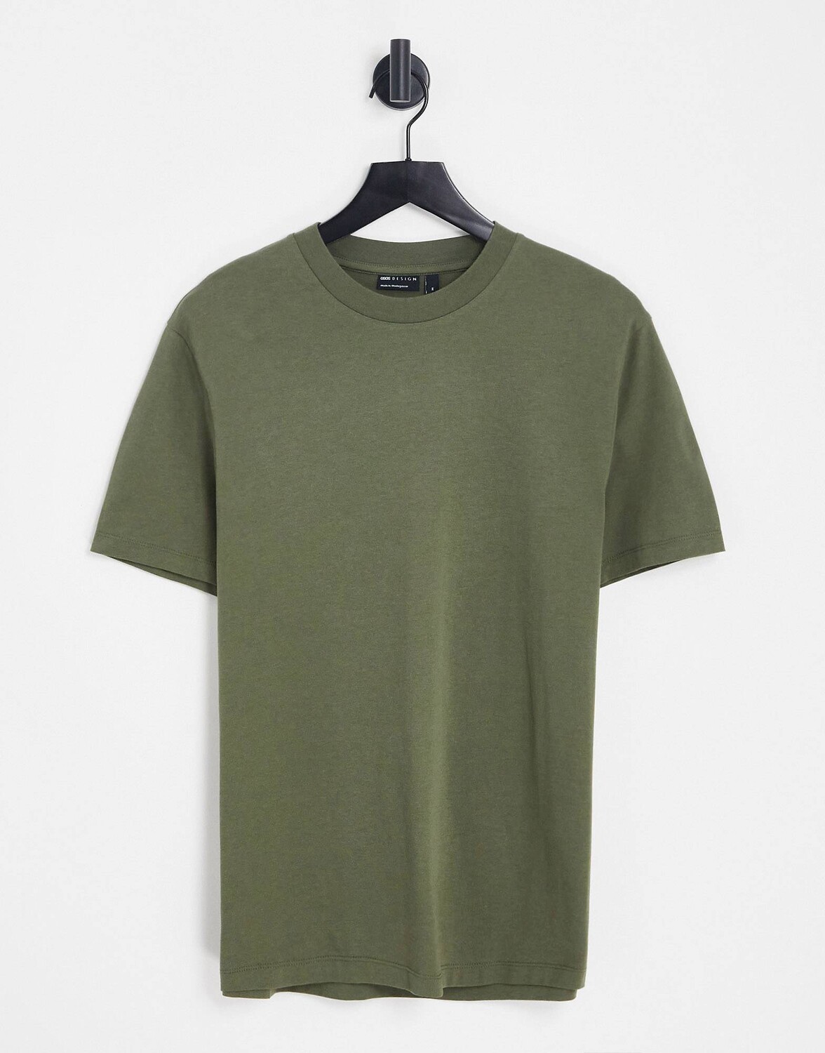 

Футболка цвета хаки с круглым вырезом ASOS DESIGN
