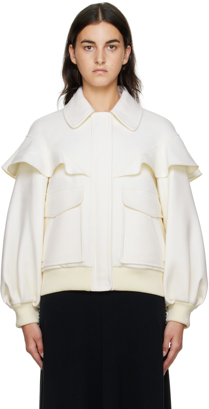 

Куртка-бомбер с оборками Off-White Chloé