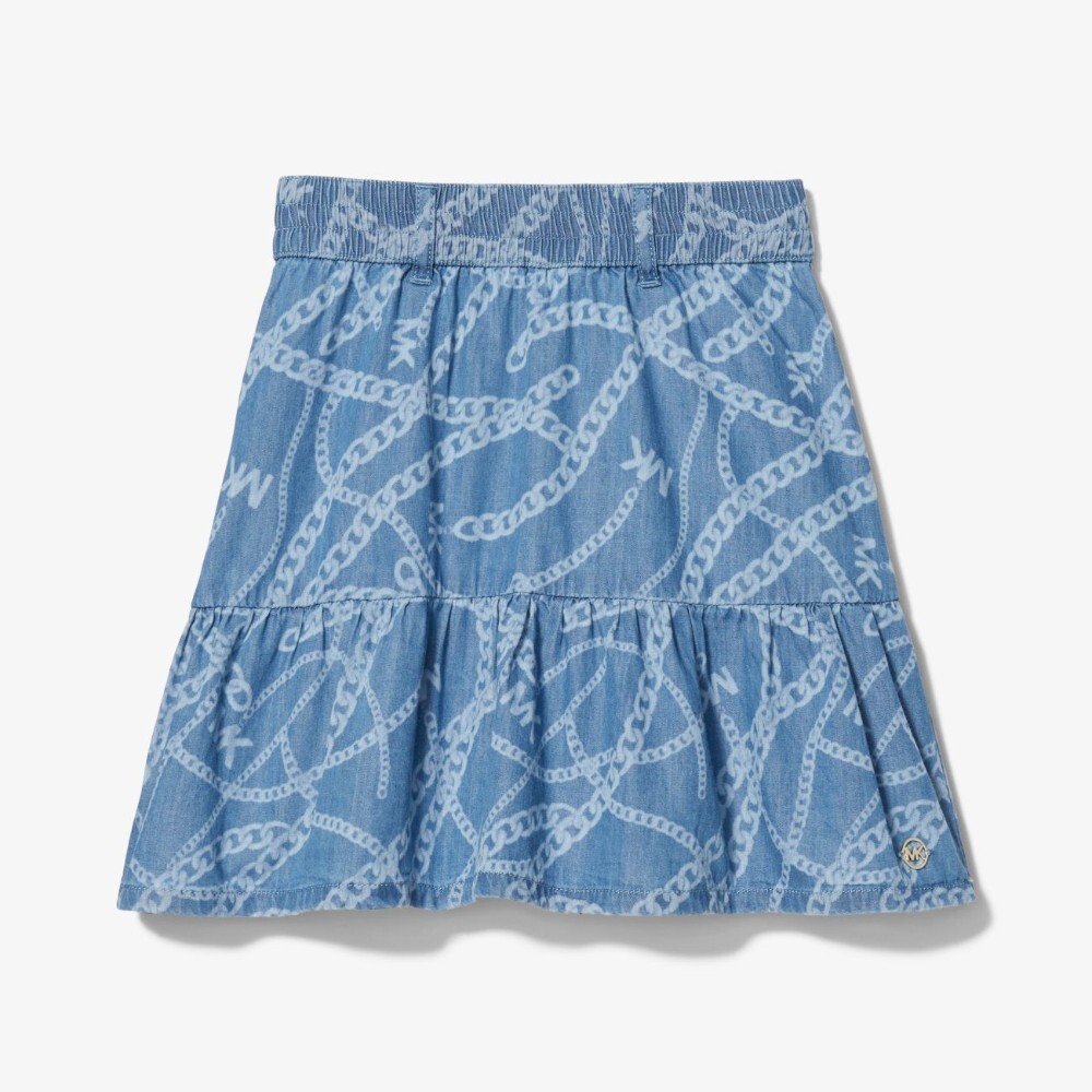 

Юбка Michael Kors Kids Logo Jacquard Cotton, голубой