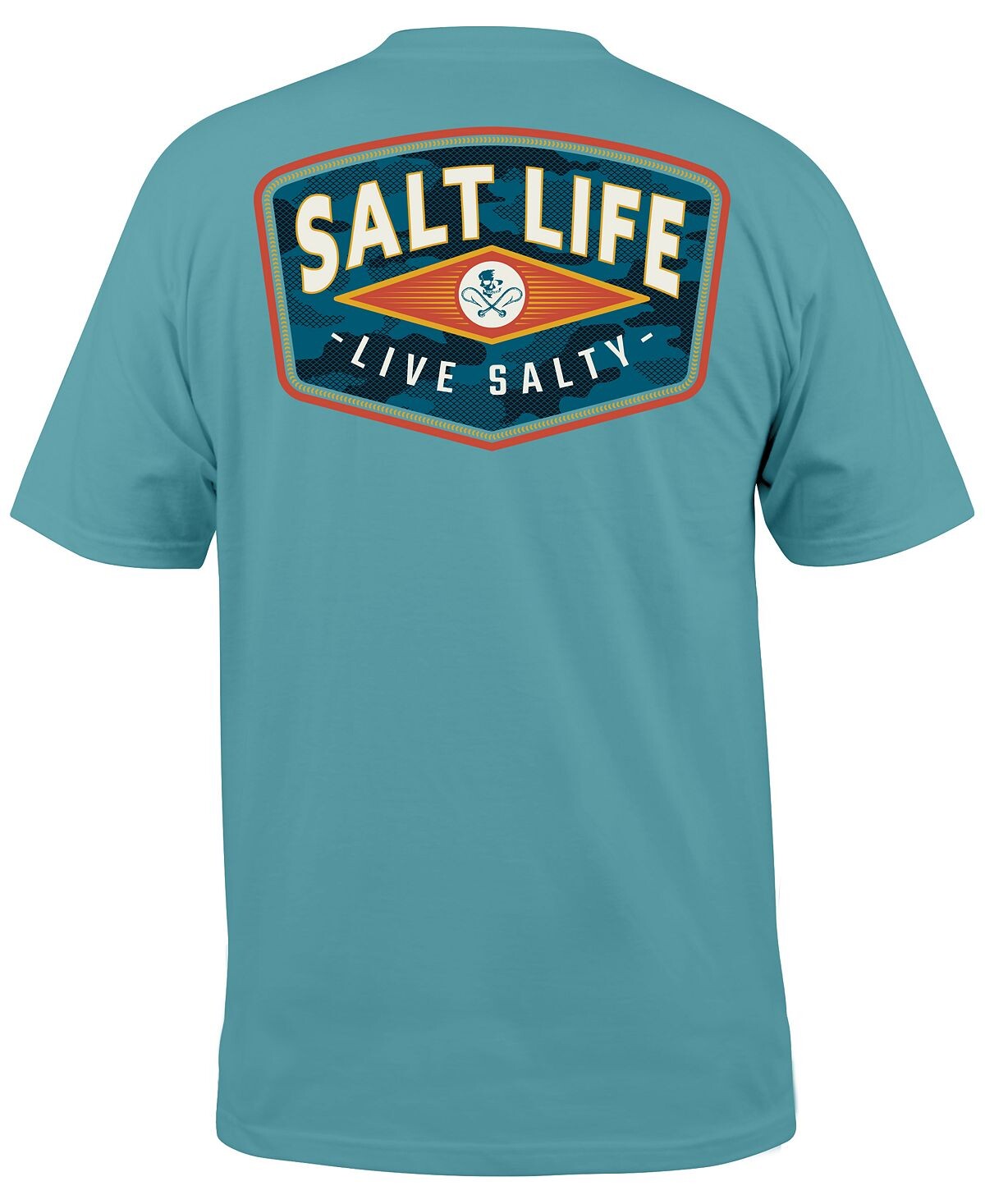 

Мужская футболка со скрытым значком ss Salt Life, мульти