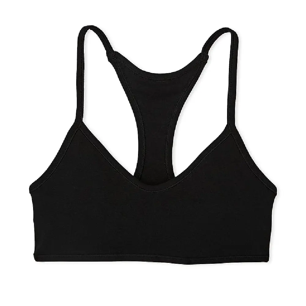 

Бюстгальтер Victoria's Secret Pink Base Cotton Racerback, черный