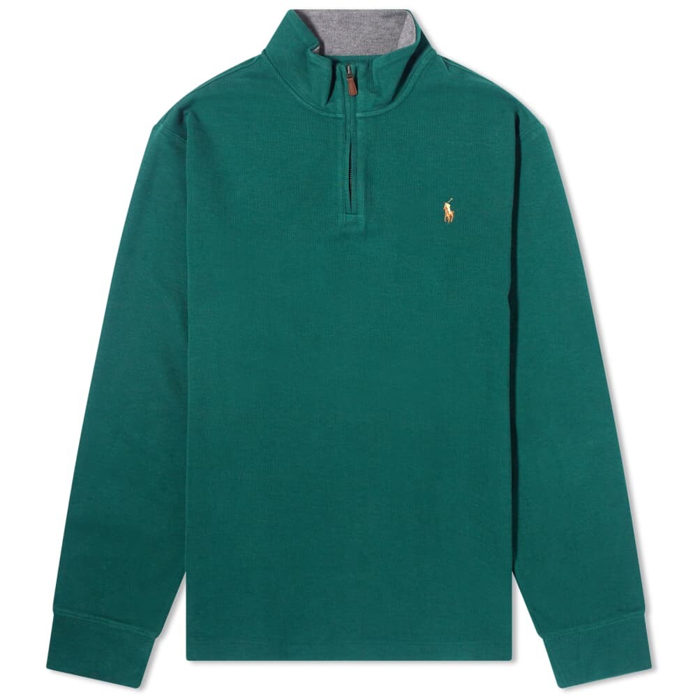 

Трикотажная Свитер Polo Ralph Lauren Estate с полумолнией в рубчик