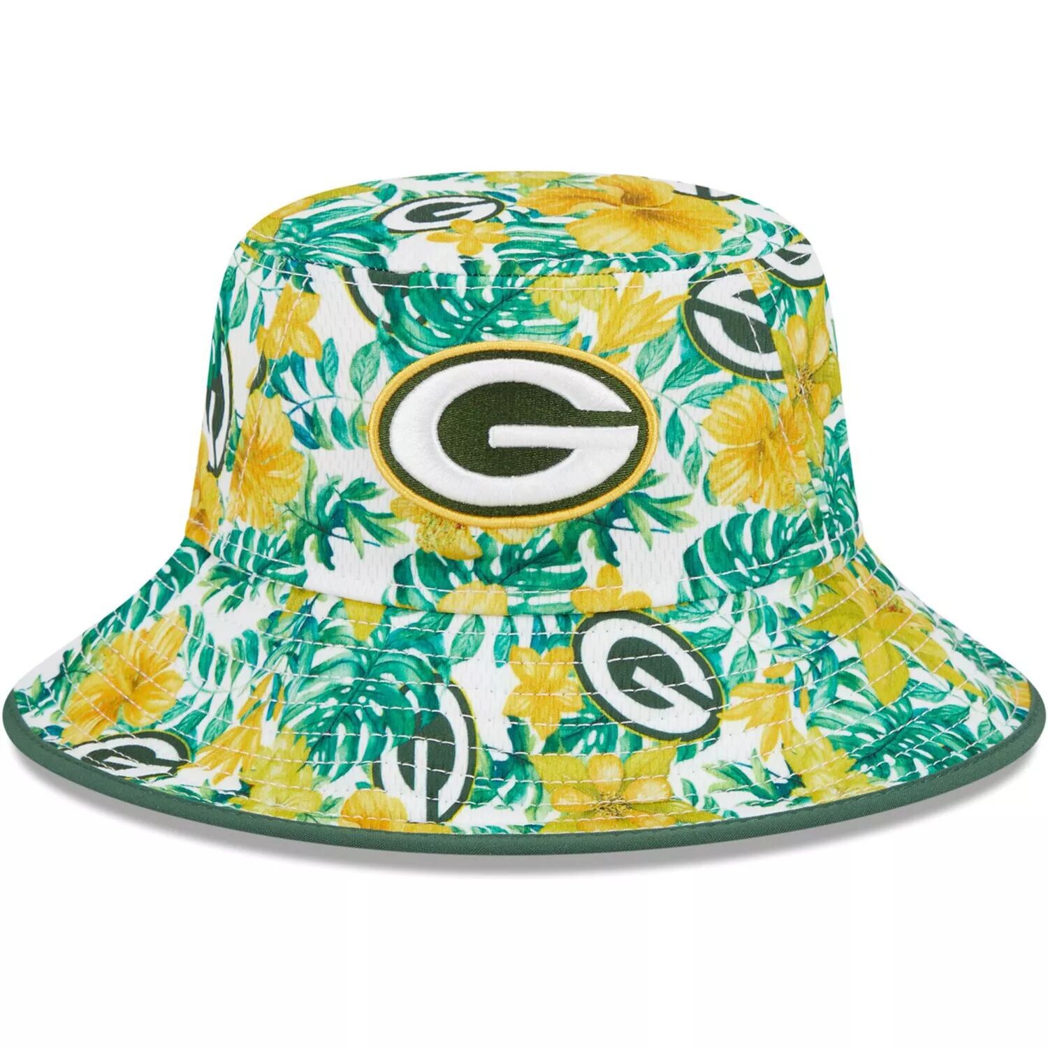 

Мужская панама New Era White Green Bay Packers с ботаническим принтом