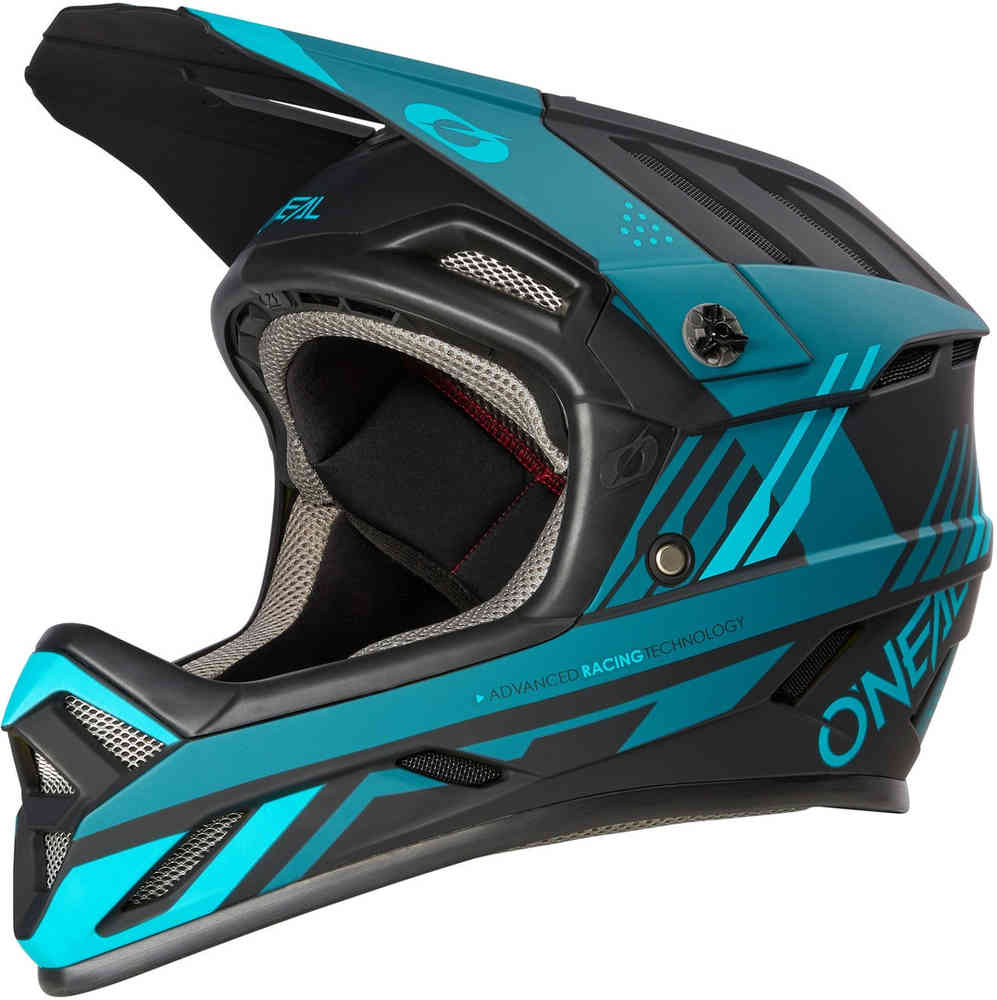 шлем oneal flare plain v 22 велосипедный черный Шлем для скоростного спуска Backflip Strike V.23 Oneal, черный/синий