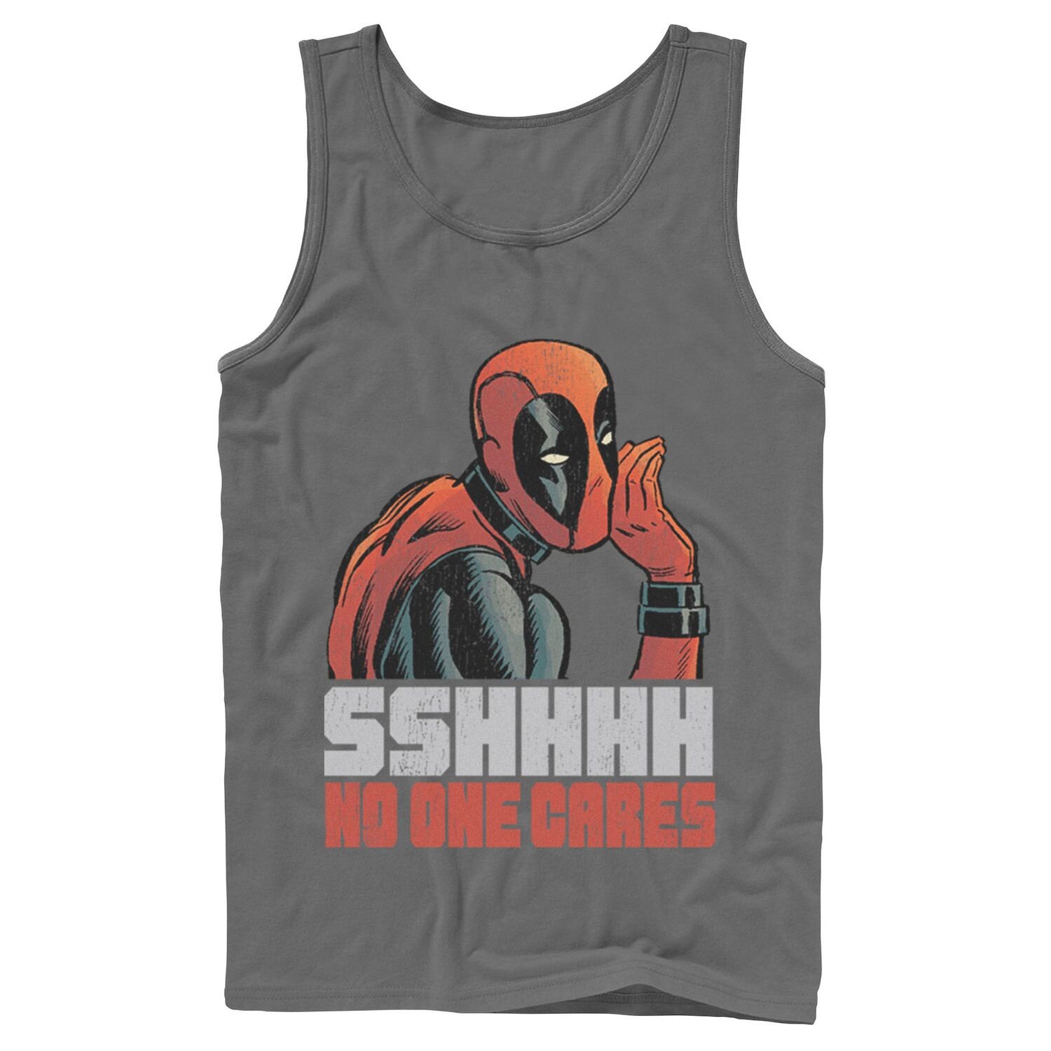 

Мужская майка Marvel Deadpool SHHH No One Cares Whisper Tank Licensed Character