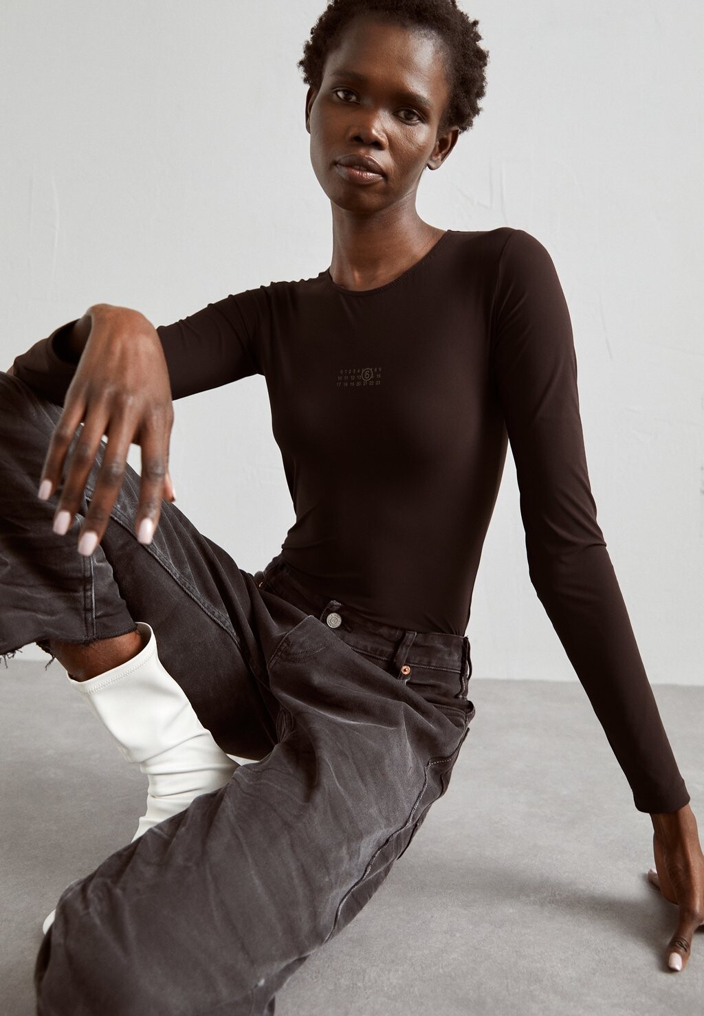 

Топ с длинными рукавами MM6 Maison Margiela