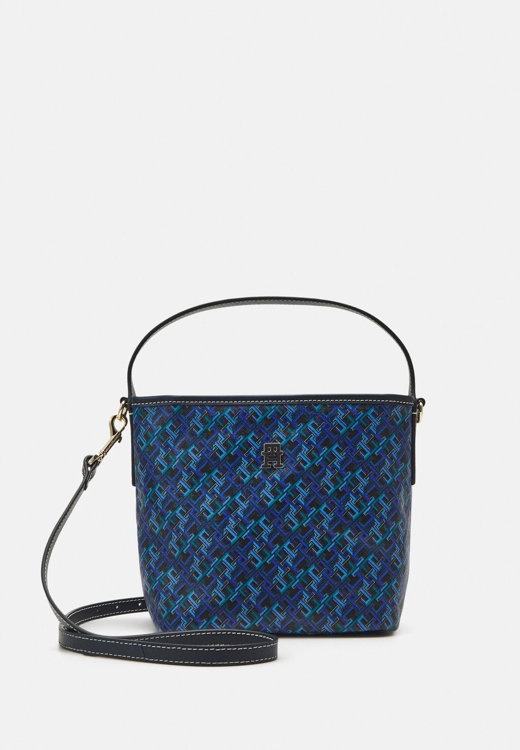 

Сумка через плечо TH MONOPLAY LEATHER BUCKET MONO Tommy Hilfiger, темно-синий