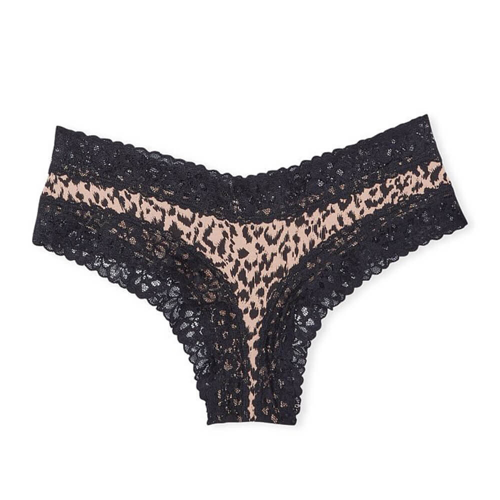 

Трусы Victoria`s Secret Lace Waist Cotton Cheeky, леопардовый