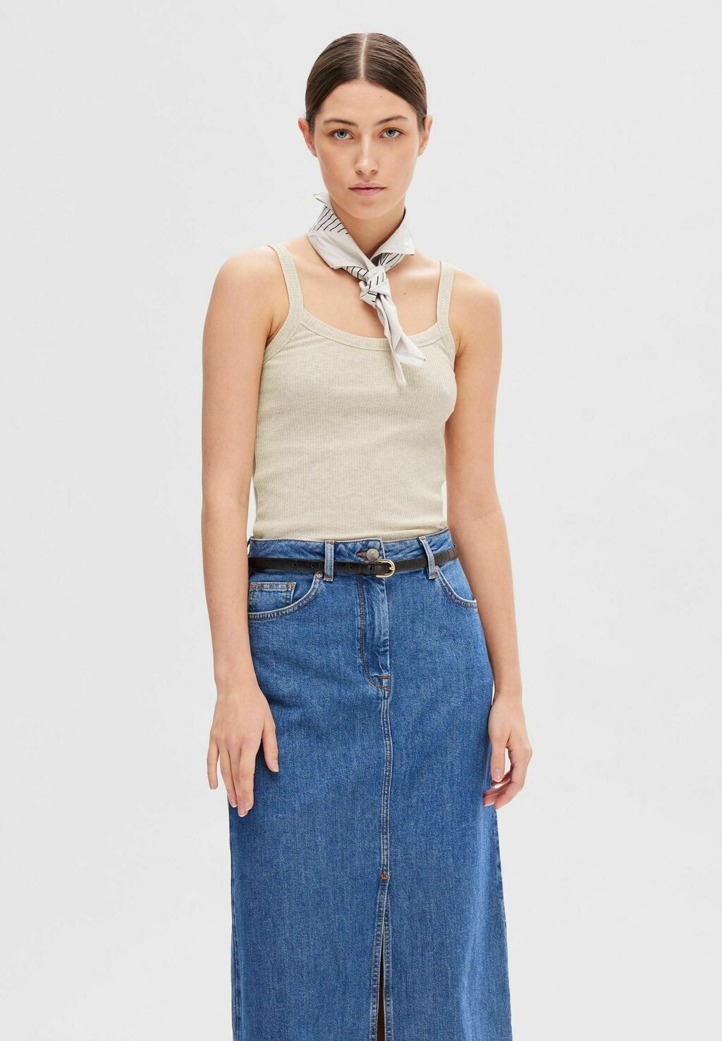 

Топ TANK Selected Femme, цвет oatmeal
