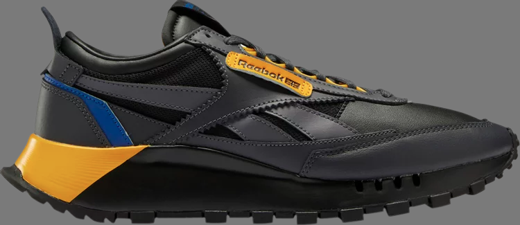 Кроссовки wmns classic leather legacy 'black collegiate gold' Reebok, черный - фото