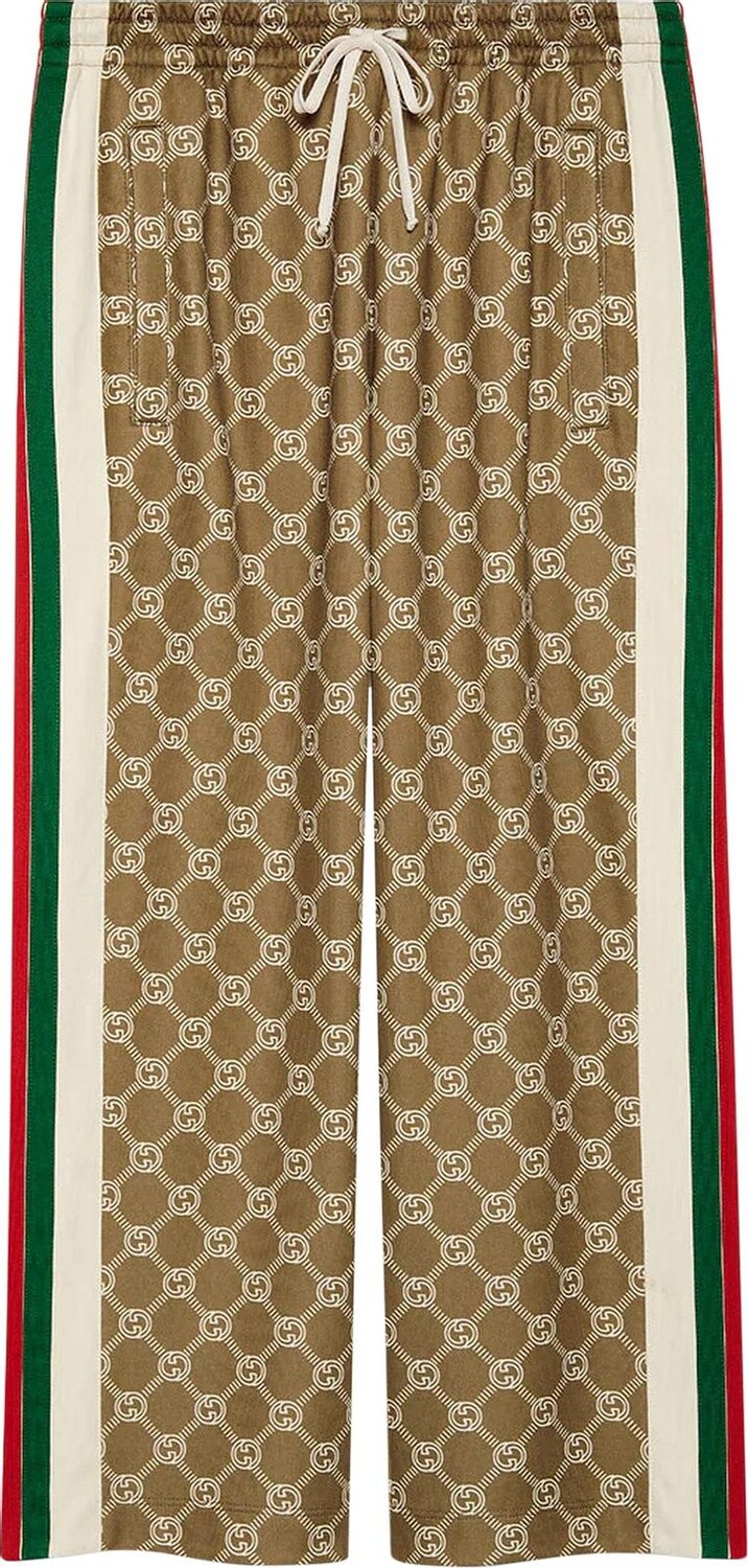 

Брюки Gucci Trouser 'Military Green/Ivory', зеленый