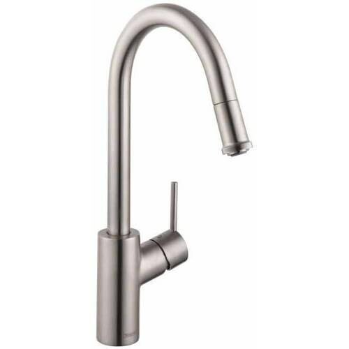 

Смеситель для кухни Hansgrohe 14872801 Talis S Pull-Down 1-Spray, steel optic