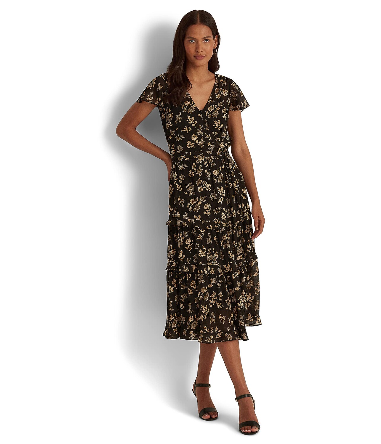 

Платье LAUREN Ralph Lauren, Floral Crinkle Georgette Surplice Dress
