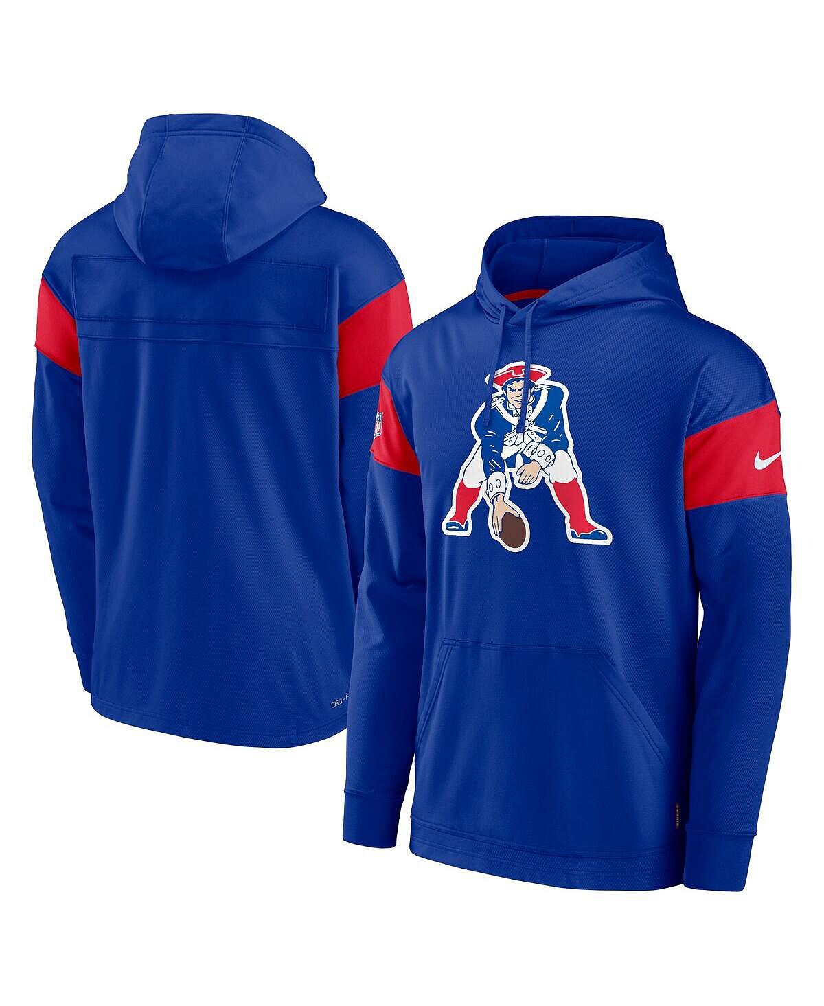 

Мужской пуловер с капюшоном royal new england patriots sideline arch jersey performance Nike