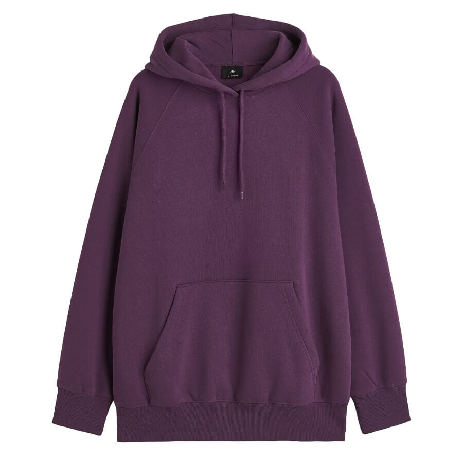 

Худи H&M Oversized Fit, темно-фиолетовый