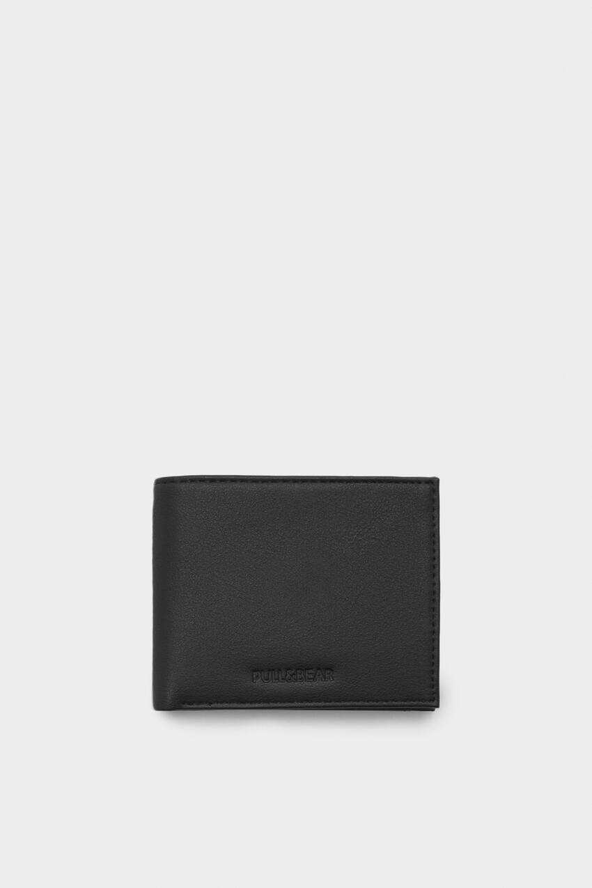 

Черный кошелек из искусственной кожи Pull&Bear, черный