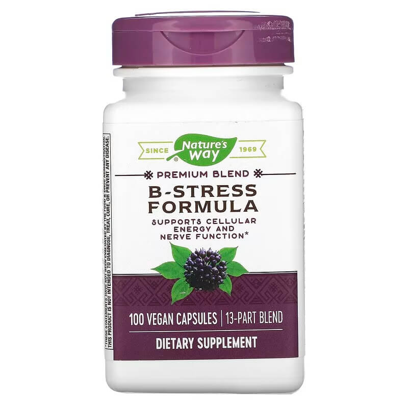B-Stress Formula Nature's Way, 100 капсул natural factors stress b formula 90 tablets