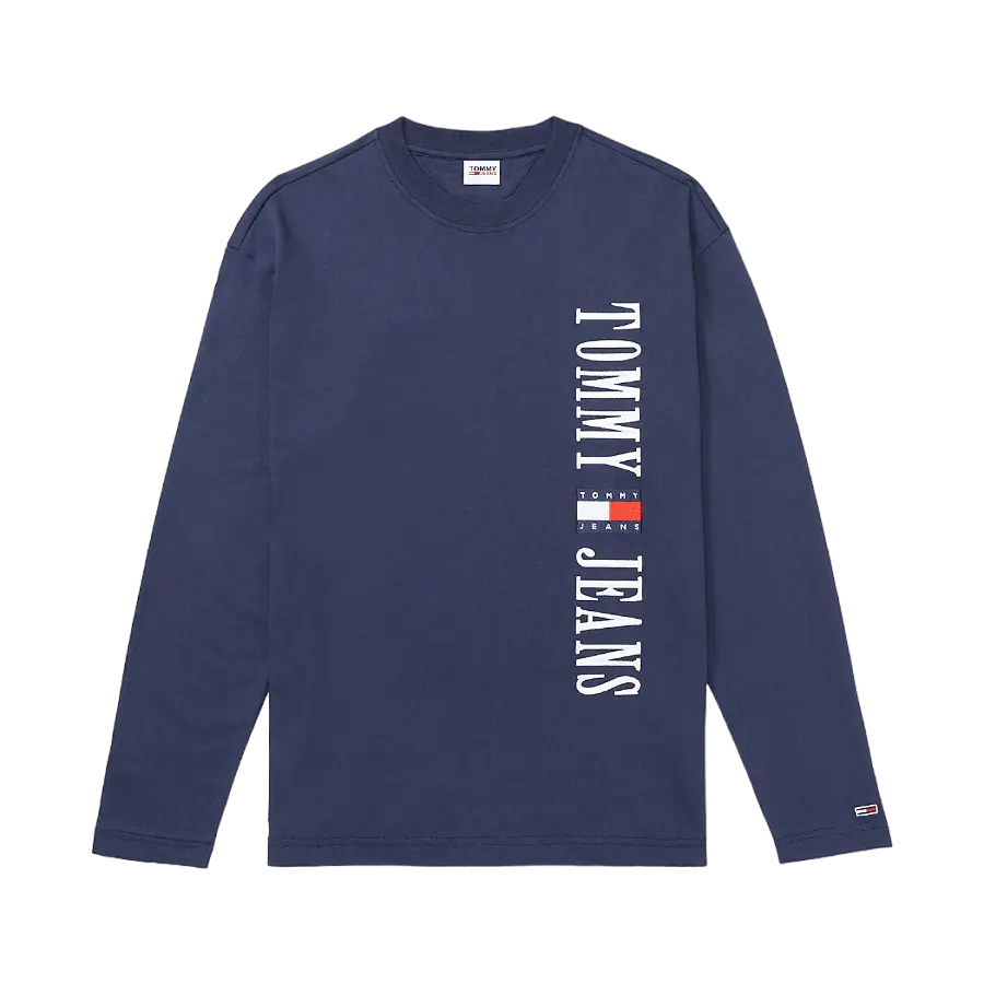 

Лонгслив Tommy Jeans Retro Skater Logo, темно-синий