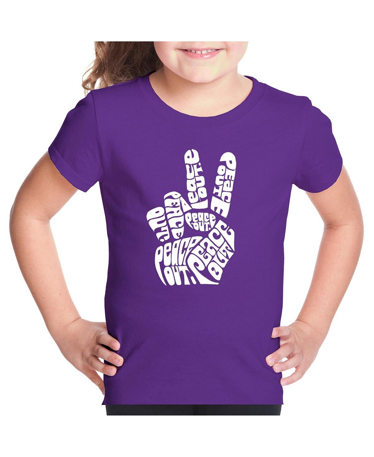 

Футболка с надписью «Big Girl's Word Art» — Peace Out LA Pop Art