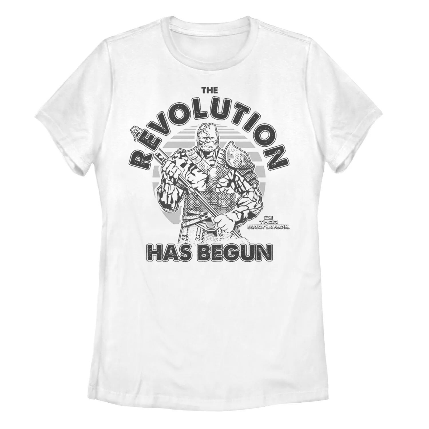 

Серая футболка для юниоров Marvel Thor Ragnarok Korg Revolution Begins Licensed Character