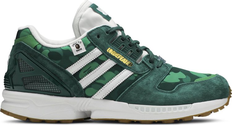 Кроссовки Adidas BAPE x Undefeated x ZX 8000 'A-ZX Series - Green Camo', зеленый - фото