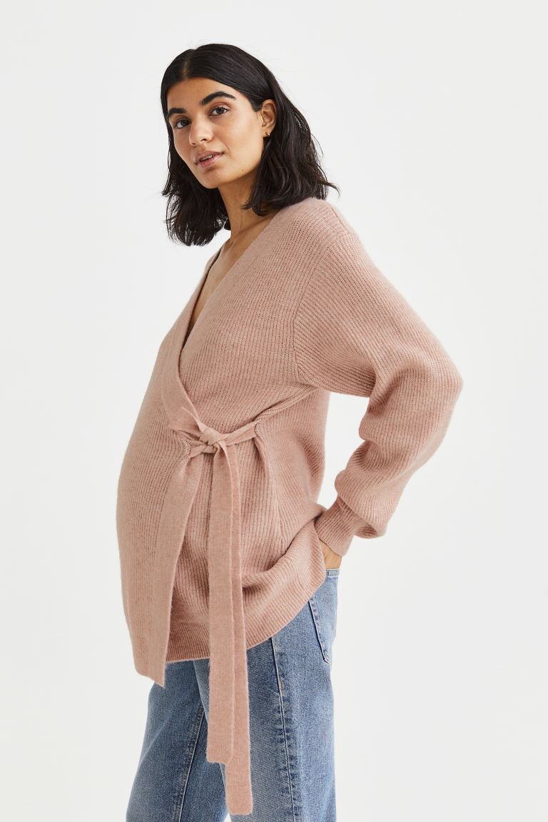 

Кардиган с запахом MAMA Before & After H&M, античный розовый