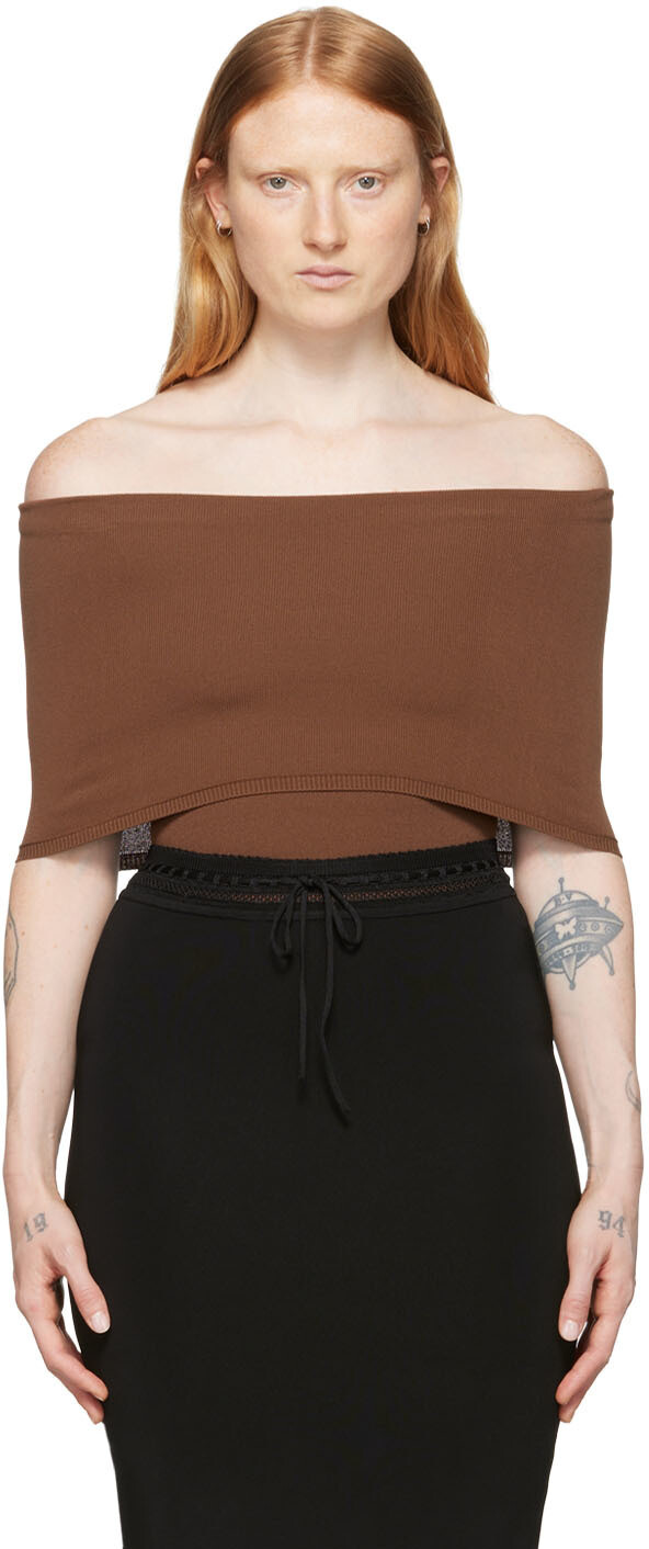 

Коричневое боди Angie ALAÏA